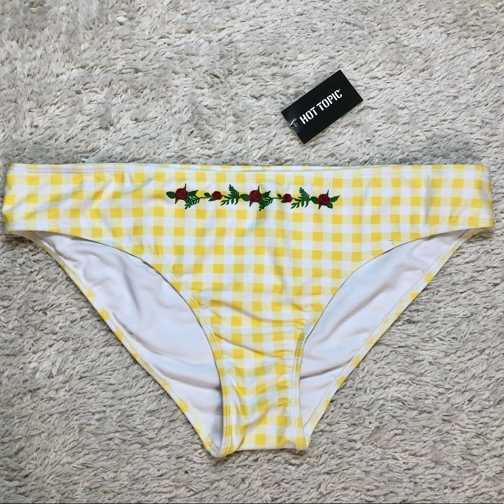 DISNEY Belle Yellow Gingham Swim Bottoms - Picture 2 of 7